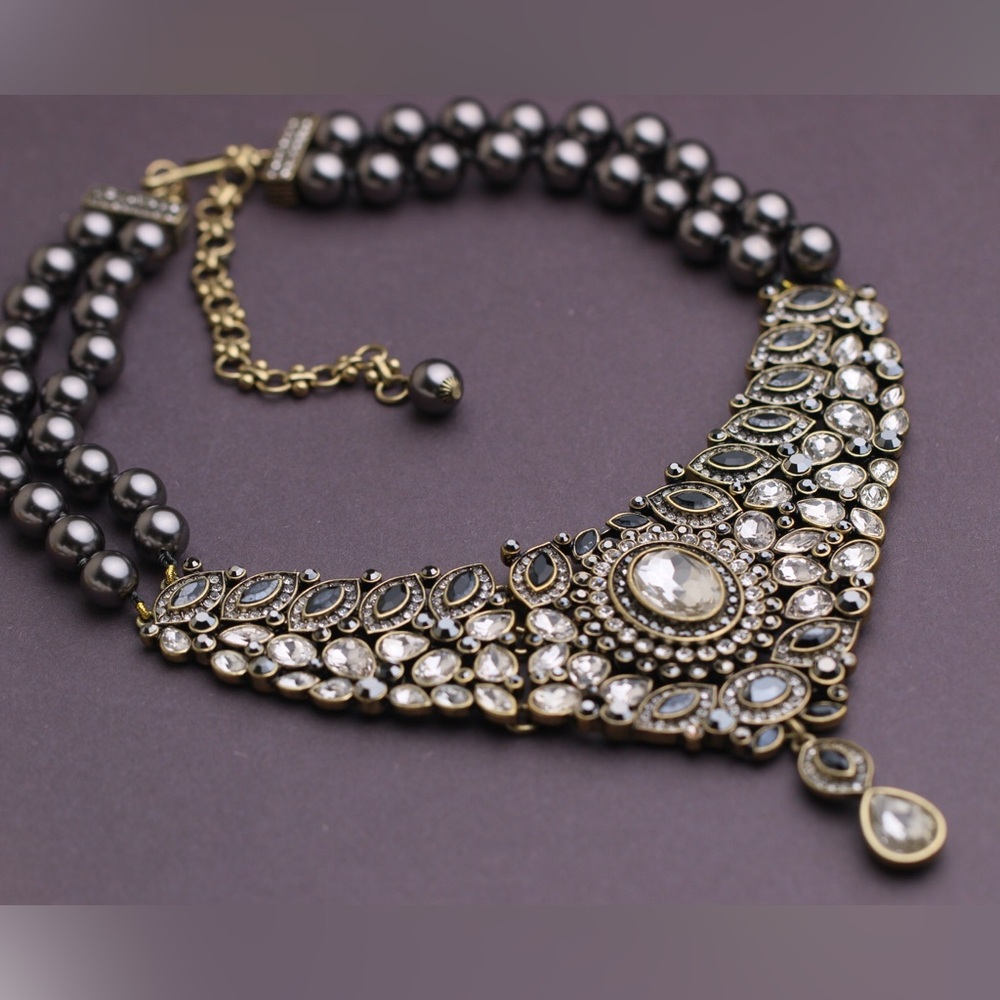 Heidi Daus “Worth waiting for” Crystal Bib Necklace